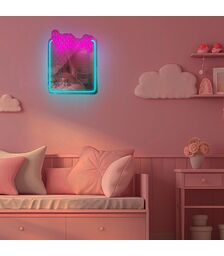 Forever Light Neon Mirror LED Love Yourself/Turquoise Pink - Διακοσμητικός Καθρέπτης με LED Neon