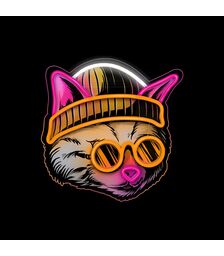 Forever Light Neon Art LED Cat Dreamer - Διακοσμητικό φωτιστικό τοίχου