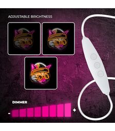 Forever Light Neon Art LED Cat Dreamer - Διακοσμητικό φωτιστικό τοίχου