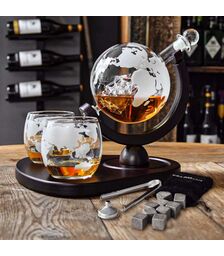 Deluxe Globe Decanter Set - Σετ Καράφα Deluxe Globe
