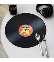 Vinyl Placemats - Σουπλά Βινυλίου - Σετ 4 Τεμαχίων για Λάτρεις της Μουσικής