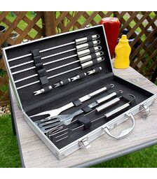 The Source BBQ Tool Set - Ανοξείδωτο Σετ Εργαλείων για BBQ (13 τεμάχια)