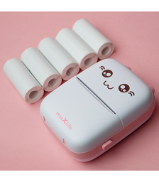 Maxlife Bluetooth thermal printer MXTP-100 pink - Παιδική ψηφιακή φωτογραφική μηχανή στιγμιαιας εκτύπωσης σε ροζ χρώμα