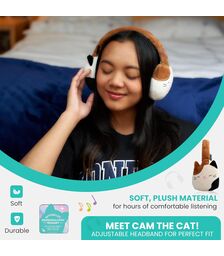 Lazerbuilt Squishmallows Cam the Cat – Λούτρινα Ασύρματα Παιδικά Ακουστικά με Μικρόφωνο