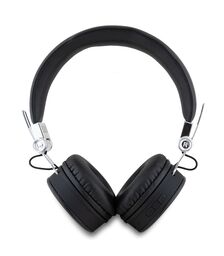 Guess Grained Triangle Logo Classic Round Shape Bluetooth ENC Headphones (Black - GUBH70PGTSPSK)