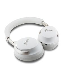 Guess Metal Script Logo Bluetooth ANC/ENC Headphones (Beige - GUBHC22PSFCSME)