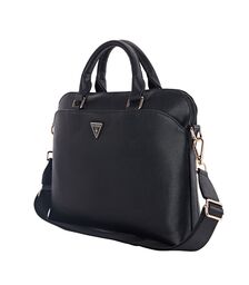 Guess Grained Triangle Logo Computer Bag 15"-16" (Black - GUCB15PGTSPSK)