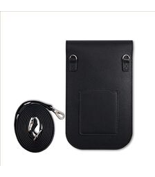 Guess Grained Triangle Logo PU Leather Wallet Case (Black - GUCWBPGTSPSK)