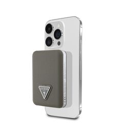 Guess Grained Triangle Logo Magsafe Powerbank 5000mAh 15W (Brown - GUPB5FPGTSPSW)