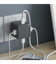 Allocacoc - USBcube Original - USB A+C - 65W - Γκρι  DH1253GY/EUPD65