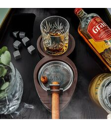 Whiskey & Cigar Tray – Ξύλινος Δίσκος για Ουίσκι & Πούρο