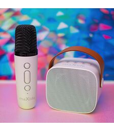 Maxlife Bluetooth Karaoke Speaker MXKS-100 – Φορητό Σύστημα Καραόκε σε Λευκο Χρώμα