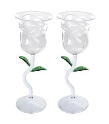 Rose Wine Glass Set – Σετ Ποτηριών Κρασιού με Τριαντάφυλλο