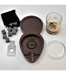 Whiskey & Cigar Tray – Ξύλινος Δίσκος για Ουίσκι & Πούρο