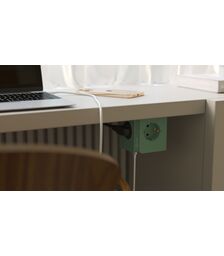 Allocacoc® PowerCube MagnetDock USB A+C PD 45W DE με διακόπτη σε χρώμα πράσινο χακί