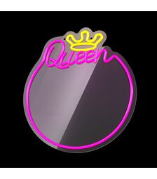Forever Light Neon Mirror LED Sleeping Queen/Warm White Pink - Διακοσμητικός Καθρέπτης με LED Neon