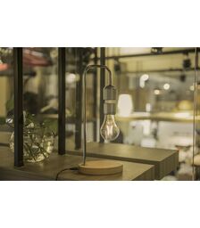 Designnest® Levitating Light Bulb |Table Lamp| Μαγνητικό αιωρούμενο επιτραπέζιο φωτιστικό (ασημί)