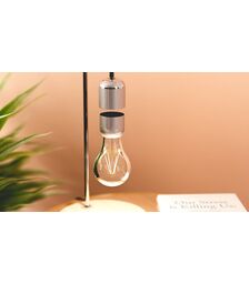 Designnest® Levitating Light Bulb |Table Lamp| Μαγνητικό αιωρούμενο επιτραπέζιο φωτιστικό (ασημί)