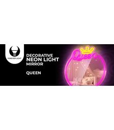 Forever Light Neon Mirror LED Sleeping Queen/Warm White Pink - Διακοσμητικός Καθρέπτης με LED Neon