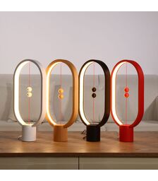 Designnest Heng Balance Type-C |Plastic Lamp Ellipse| Διακοσμητική λάμπα με μαγνητικό διακόπτη (Μαύρο)