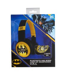 Lazerbuilt Batman Logo Light-Up Bluetooth Headphones – Ασύρματα Παιδικά Ακουστικά με Μικρόφωνο