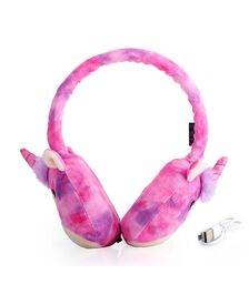 Lazerbuilt Squishmallows Lola the Unicorn – Λούτρινα Ασύρματα Παιδικά Ακουστικά με Μικρόφωνο