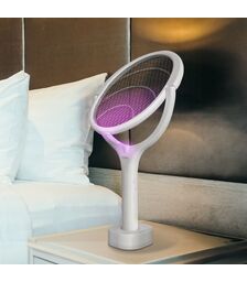 Electric Mosquito Swatter – 3 σε 1 Ηλεκτρική Ρακέτα Κουνουπιών με Λειτουργία Παγίδας και Βάση Φόρτισης