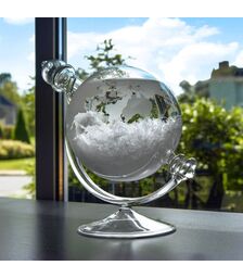 Storm Glass Globe – Διακοσμητικό Βαρόμετρο σε Σχήμα Υδρογείου 19 cm