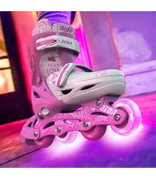 YVOLUTION Neon Combo 2 σε 1 Αυξομειούμενα Πατίνια - Ροζ (30-33)