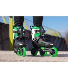 POWERSLIDE Phuzion Universe Αυξομειούμενα Πατίνια - Πράσινο Χρώμα (Μαύρο-Πράσινο), Μέγεθος (37-40)