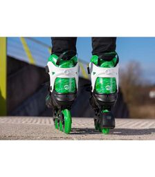 POWERSLIDE Phuzion Universe Αυξομειούμενα Πατίνια - Πράσινο Χρώμα (Μαύρο-Πράσινο), Μέγεθος (29-32)