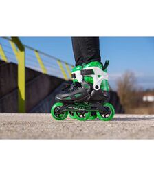 POWERSLIDE Phuzion Universe Αυξομειούμενα Πατίνια - Πράσινο Χρώμα (Μαύρο-Πράσινο), Μέγεθος (29-32)