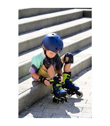 ROLLERBLADE Microblade 3WD 2021 Αυξομειούμενα Πατίνια - Blue Royal/Lime Χρώμα (Μαύρο-Μπλε-Κίτρινο), Μέγεθος (28-32)