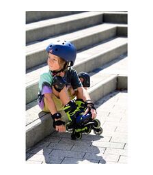 ROLLERBLADE Microblade 3WD 2021 Αυξομειούμενα Πατίνια - Blue Royal/Lime Χρώμα (Μαύρο-Μπλε-Κίτρινο), Μέγεθος (28-32)