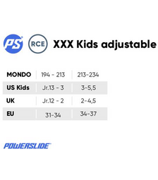 POWERSLIDE 3X Black Ρυθμιζόμενα Πατίνια - Μαύρο Χρώμα (Μαύρο), Μέγεθος (31-34)