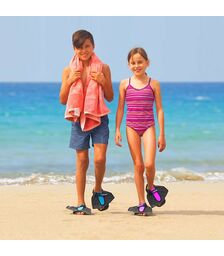 Waveo Swim Fins Βατραχοπέδιλα Ρυθμιζόμενα - Black/Blue Χρώμα (Μαύρο-Μπλε), Μέγεθος (32-39)