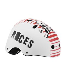 ROCES CE Skull 800 Aggressive Κράνος - Ματ Λευκό/Κόκκινο Χρώμα (Λευκό), Μέγεθος (Medium: 55-58εκ.)