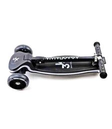 ΑΘΛΟΠΑΙΔΙΑ 3τροχο Πατίνι (Scooter) αναδιπλούμενο με φωτιζόμενη βάση και ροδάκια - Μαύρο