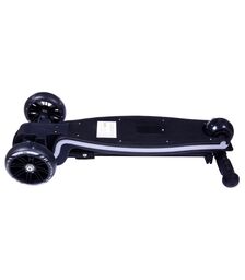 ΑΘΛΟΠΑΙΔΙΑ 3τροχο Πατίνι (Scooter) αναδιπλούμενο με φωτιζόμενη βάση και ροδάκια - Μαύρο