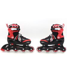 ΑΘΛΟΠΑΙΔΙΑ Αυξομειούμενα Inline/Roller Skates/Παγοπέδιλα, 3 σε 1, για Αγόρια Χρώμα (Κόκκινο), Μέγεθος (30-33)