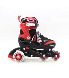 ΑΘΛΟΠΑΙΔΙΑ Αυξομειούμενα Inline/Roller Skates/Παγοπέδιλα, 3 σε 1, για Αγόρια Χρώμα (Κόκκινο), Μέγεθος (34-37)