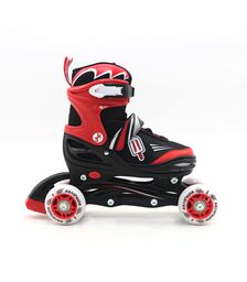 ΑΘΛΟΠΑΙΔΙΑ Αυξομειούμενα Inline/Roller Skates/Παγοπέδιλα, 3 σε 1, για Αγόρια Χρώμα (Κόκκινο), Μέγεθος (30-33)