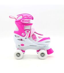 ΑΘΛΟΠΑΙΔΙΑ Αυξομειούμενα Inline/Roller Skates/Παγοπέδιλα, 3 σε 1, για Κορίτσια Χρώμα (Φούξια), Μέγεθος (38-41)