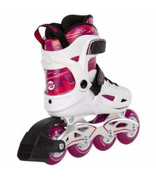 POWERSLIDE Phuzion Universe 4W Αυξομειούμενα Πατίνια - Ροζ Χρώμα (Λευκό-Ροζ), Μέγεθος (37-40)
