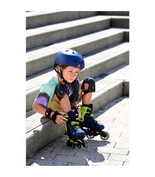 ROLLERBLADE Microblade 3WD 2021 Αυξομειούμενα Πατίνια - Blue Royal/Lime Χρώμα (Μαύρο-Μπλε-Κίτρινο), Μέγεθος (33-36.5)