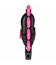 POWERSLIDE Khaan Magic Pink Αυξομειούμενα Πατίνια - Μαύρο/Λευκό/Ροζ Χρώμα (Μαύρο-Λευκό-Ροζ), Μέγεθος (35-38)