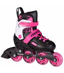 POWERSLIDE Khaan Magic Pink Αυξομειούμενα Πατίνια - Μαύρο/Λευκό/Ροζ Χρώμα (Μαύρο-Λευκό-Ροζ), Μέγεθος (35-38)