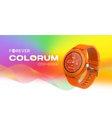 Forever Smartwatch με παλμογράφο Colorum CW-300 xOrange σε πορτοκαλί χρώμα