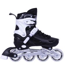 ΑΘΛΟΠΑΙΔΙΑ 10306 Αυξομειούμενα Πατίνια/Roller Skates 2 σε 1 - Μαύρο Χρώμα (Μαύρο), Μέγεθος (35-38)