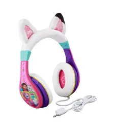 eKids Gabby's Dollhouse Ενσύρματα Ακουστικά με ασφαλή μέγιστη ένταση ήχου για παιδιά και εφήβους (GA-140) (Ροζ/Μωβ/Λευκό)